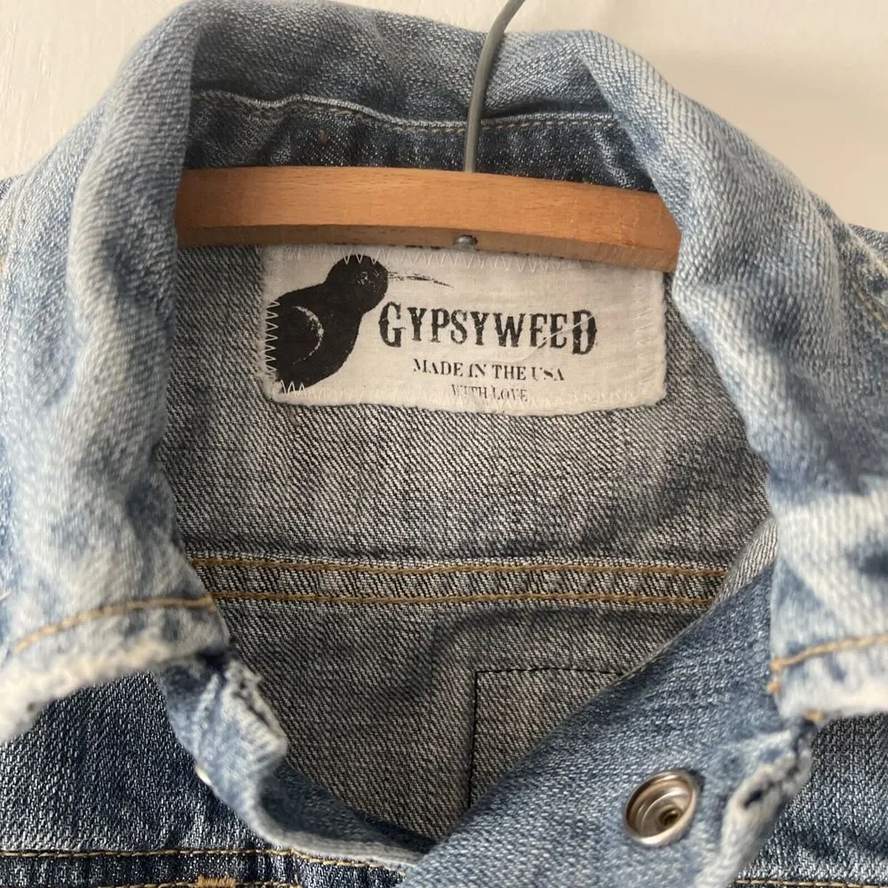 Kids Jacket‎ Denim Trucker Skater Rock N Roll Vintage Patches